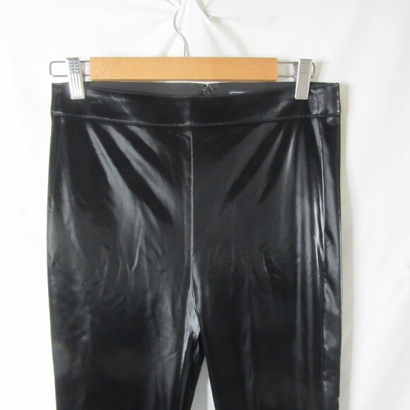 BCBGMAXAZRIA Faux Leather High Waisted Leggings Black Poly Size Small NWT - Picture 6 of 10
